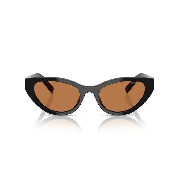 NWT MIU MIU SUNGLASSES BLACK BROWN Miu Miu MU 11ZS S (51 - 16) with Brown lenses and Tortoise  main image 4